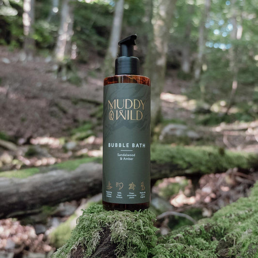 Bubble Bath 250ml - Sandalwood & Amber - Muddy & Wild